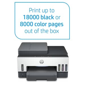HP Smart Tank 790 Wireless All-in-One Printer- Print, Scan, Copy, Fax, Auto Duplex Printing, Document Feeder, Print up to 18000 Black or 8000 Color Pages, White/Grey-