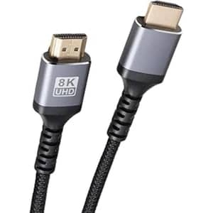 HDMI Cable 8K 2 Meter HDMI 2.0 18Gbps High-Speed 8K@60Hz HDMI to HDMI Video Wire Ultra HD 3D 8K HDMI Cord Braided Compatible with MacBook Pro UHD TV Nintendo Switch Xbox Playstation PS5/4 PC Laptop