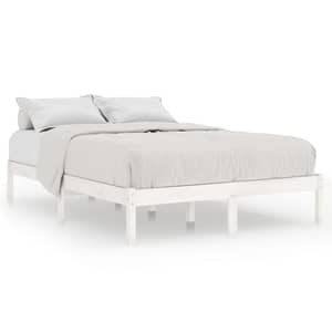 Vidaxl Bed Frame White Solid Wood Pine 140x200 Cm