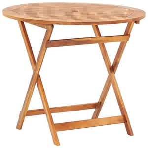 vidaXL Folding Garden Table 90x75 cm Solid Acacia Wood