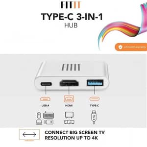 Fitit Type C Hub 3-in-1 Metalic body Hub