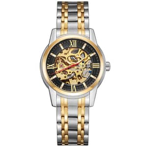 Kenneth Scott Men's Mechanical Black Dial Watch - K22311-TBTB