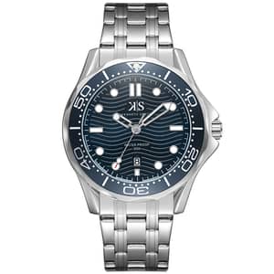 Kenneth Scott Men's Analog Blue Dial Watch - K22009-SBSN