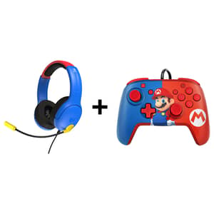 PDP Mario Headset + Controller For NS Bundle