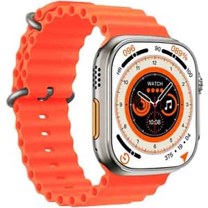 Glassology Ultra 45mm AMOLED Display, Fitness Tracking, Smartwatch, Orange