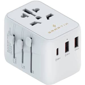 Smartix 1 Pc Premium International Travel Adaptor White