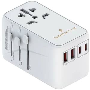 Smartix 1 Pc Premium International Travel Adaptor White