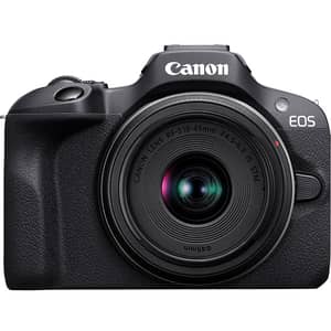 Canon EOS R100 4K / 24.1MP APS-C Mirrorless Digital Camera with RF-S 18-45mm F4.5-6.3 IS STM Lens -Black
