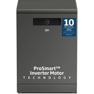 Beko Freestanding Dishwasher, 15 Place Settings, 11 Programs, A++ Energy Rating, Manhattan Grey - BDEN38533GC
