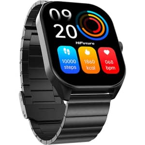HiFuture Apex 1.96″ AMOLED Smartwatch with Always-On Display & Health Suite - Black