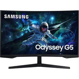 Samsung Odyssey G5 Gaming Monitor (G55C) 32" Curved, QHD, VA Panel, 1000R, HDR10, FreeSync Premium Pro, 165 Hz, 1 ms (MPRT) (LS32CG552EMXUE)