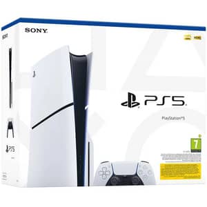 Sony Playstation 5 Slim Disc Console White - Middle East Version with 1 x Extra Assorted Color Controller