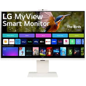 LG Smart Monitor 32" Flat, 4K UHD , IPS Panel, HDR10, WebOS, Webcam (32SR85U-W)
