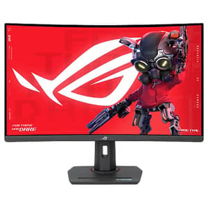 Asus ROG Strix XG32WCS USB Type-C Gaming Monitor - 32inch (31.5 viewable) 2560x1440, Curved, 180Hz (Above 144Hz), 1ms (GTG), Fast VA, Extreme Low Motion Blur Sync, USB Type-C, FreeSync, DisplayWidget Center, Tripod Socket, HDR