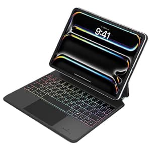 كَفر لوحة مفاتيح مغناطيسي من سمارتيكس مع لوحة تتبع لجهاز آيباد برو 13 بوصة لون أسود