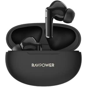 Ravpower Studio True Wireless Bluetooth Earbuds, Black, RP-BH1018