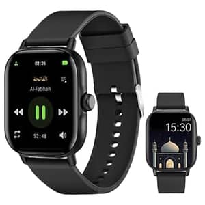 Merlin MW909 Faithsync Quran Smartwatch with Islamic Features & Health Suite - Black