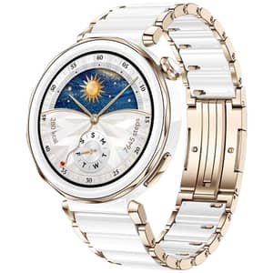 Huawei Watch GT5 Jana Pro - 42mm AMOLED Display, Health Tracking, Smartwatch, Ceramic/White Ceramic Strap