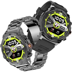 V Walk 1.4″ Display Smartwatch with Fitness Tracking - Silver