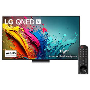 تلفزيون إل جي الذكي بتقنية QNED AI ودقة 4K تحكم عن بعد ماجيك مدعوم بالذكاء الاصطناعي مع تقنية HDR10 ونظام تشغيل webOS24 قياس 86 بوصة (موديل 2024) QNED86