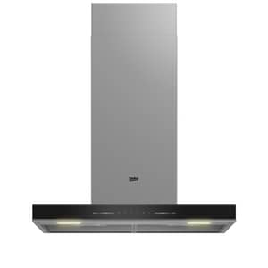 Beko b300 Chimney Hood 60cm Stainless Steel/Black - BHCB66741BBHS