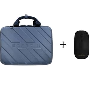 Smartix Premium Laptop Bag Designer Blue 16Inch + Wireless Mouse