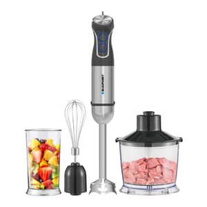 Blaupunkt 1000W Hand Immersion Blender With Chopper Whisk And Beaker, Stainless Steel Shaft Variable Speed Stick Blender For Smoothies Soups Purees, 800ml Chopper 600ml Beaker, 2-Year Warranty PCM475