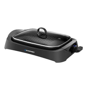 Blaupunkt 2200W Indoor Grill With Ceramic Coated Non-Stick Plate, Dual Cooking Surface For Meat And Vegetables, Glass Lid, Drip Tray, Adjustable Temperature Control And Low-Smoke Design For Easy Home Grilling KGT422