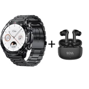 Xcell Watch Elite 6 Smartwatch 1.52″ HD Screen Black + Supermoon Earbuds