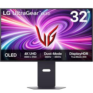 LG Ultra Gear Gaming Monitor 32" Flat, QHD , OLED Panel, Dual-Mode, HDR10, 240 Hz, 0.03 ms (32GS95UV-B)