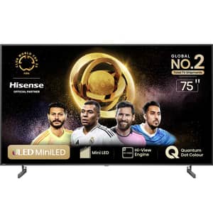 تلفزيون هيسينس بشاشة HD ألترا ودقة 4K قياس 75 بوصة (موديل 2025) 75U6N