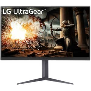 شاشة إل جي ألتراجير 32GS75Q للألعاب دقة QHD مقاس 32 بوصة بمعدل تحديث 180 هرتز وتقنية DisplayHDR 400