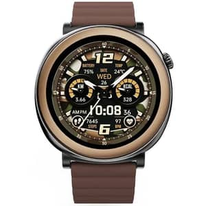 HiFuture Aurora 1.43″ AMOLED Smartwatch with Multi-Sport Modes & Premium Finish - Brown
