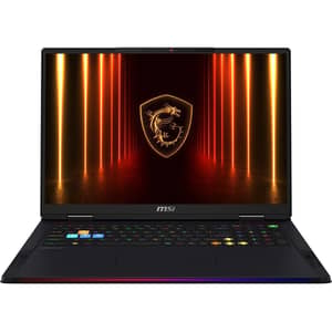 MSI Raider 18 HX AI Gaming (2025) Laptop - 2nd Series / Intel Core Ultra 9-285HX / 18inch UHD+ / 2TB SSD / 64GB RAM / 24GB NVDIA GeForce RTX 5090 Graphics / Windows 11 Home / English & Arabic Keyboard / Core Black / Middle East Version - [A2XWJG]