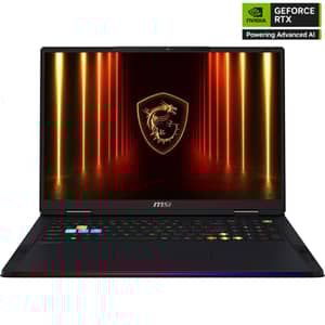 MSI Raider 18 HX AI Gaming (2025) Laptop – NVIDIA GeForce RTX 5080 Graphics 16GB / Intel Core Ultra 9-285HX - 2nd Series / 18inch UHD+ / 2TB SSD / 64GB RAM / Windows 11 Home / English & Arabic Keyboard / Core Black / Middle East Version – [A2XWIG]