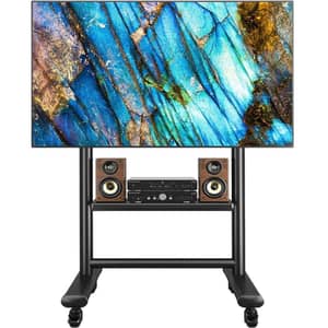 Heavy Duty Mobile TV Stand For 50"-86" TV, VESA 200 lbs, Black - MT5003