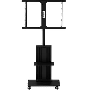 Porodo Mobile TV Stand with Wheels Black