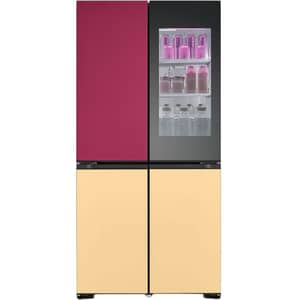 LG French Door Fridge MoodUP, LED Doors, InstaView, Smart control with ThinQ- GR-A34FDMKJ