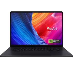 Asus ProArt P16 (2025) Laptop - AMD Ryzen AI 9-HX 370 / 16inch 4K / 4TB SSD / 64GB RAM / 8GB NVIDIA Geforce RTX 5070 Graphics / Windows 11 Home / English & Arabic Keyboard / Nano Black / Middle East Version - [H7606WP-ME025W]