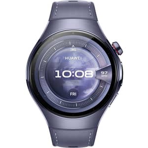 Huawei Watch 5 - 46 mm AMOLED Display, X‑TAP Health Scan with ECG & SpO₂ Smartwatch, Purple Titanium
