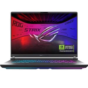 أسوس روج ستريكس G16 جيمنغ (2025) الجيل 14، معالج إنتل كور i7-14650HX، شاشة WUXGA مقاس 16 بوصة، (1 تيرا، 16 جيجا)، كرت شاشة نفيديا جيفورس RTX 5060 سعة 8 جيجا، نظام ويندوز 11 هوم، لوحة مفاتيح عربية وإنجليزية، لون رمادي، إصدار الشرق الأوسط [G615JMR-G7161W]
