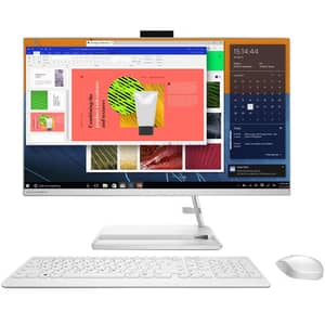 Lenovo IdeaCentre 3 27ALC6 All-in-One (2025) Desktop - AMD Ryzen 7-7730U / 27inch FHD / 1TB SSD / 16GB RAM / Shared AMD Radeon Graphics / Windows 11 Home / English & Arabic Keyboard / White / -