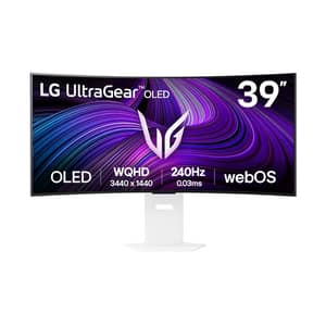 LG Ultra Gear Gaming Monitor 39" Curved, WQHD, OLED Panel, Smart, HDR10, 240 Hz, 0.03 ms (39GX90SA-W)