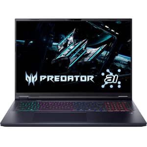 Acer Predator Helios 18 Gaming (2025) Laptop - 2nd Series / Intel Core Ultra 9-275HX / 18inch WQXGA / 1TB SSD / 64GB RAM / 12GB NVIDIA GeForce RTX 5070 Ti / Windows 11 Home / English & Arabic Keyboard / Black / Middle East Version - [PHN18-72-918C]