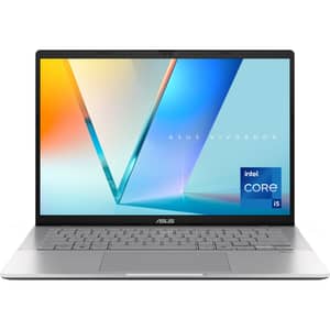 Asus Vivobook S14 (2025) Laptop - 13th Gen / Intel Core i5-13420H / 14inch WUXGA / 512GB SSD / 16GB RAM / Shared Intel UHD Graphics / Windows 11 Home / English & Arabic Keyboard / Cool Silver / Middle East Version - [S3407VA-LY031W]