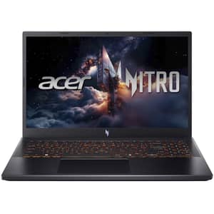 Acer Nitro V 15 Gaming (2025) Laptop - 2nd Series / Intel Core 7-240H / 15.6inch FHD / 512GB SSD / 16GB RAM / 6GB NVIDIA GeForce RTX 3050 Graphics / Windows 11 Home / English & Arabic Keyboard / Obsidian Black / -