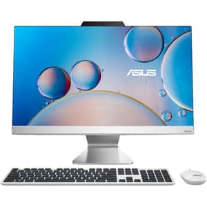 Asus All-in-One (2025) Desktop - 13th Gen / Intel Core i5-1335U / 23.8inch FHD / 512GB SSD / 8GB RAM / Shared Intel Graphics / Windows 11 Home / English & Arabic Keyboard / White / Middle East Version - [A3402WVAK-I58512W2W]