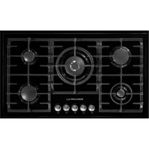 La Piramide 5 Zones Gas Hob 90x60 Black - LP-95G0MWMKGB
