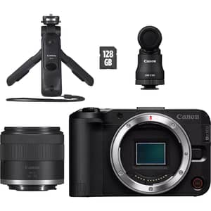 Canon EOS R50 V 4K and 24.2 MP APS‑C Mirrorless Digital Camera with RF‑S 14‑30 mm F4‑6.3 IS STM Vlogging Lens Kit - Black