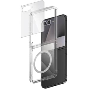 Smartix Magnetic Clear Case With Screen Protector Transparent Samsung Galaxy Z Flip7 - SFL7MBN
